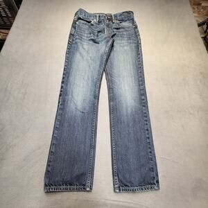 Old Navy Jeans Mens 30x29 Blue Slim Straight Leg Distressed Denim